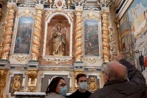 Concluida la restauración del retablo mayor de la iglesia parroquial San Bartolomé Apóstol de Almussafes