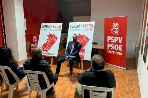 Ernest Blanch exposa davant els militants socialistes de Borriana el projecte integrador i d'unitat de SUMEN +FUTUR