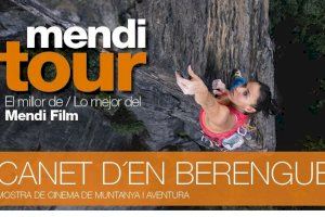 Sean Villanueva y Nico Favresse, dos de los mejores escaladores del mundo, junto a la selección de películas del Mendi Tour en Canet d’En Berenguer