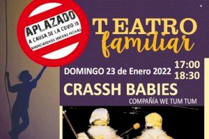 Suspensión del teatro infantil ‘Crassh Baby’ prevista para el domingo
