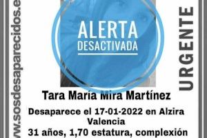 Encuentran a la joven desaparecida en Alzira el pasado 17 de enero