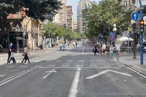 El Ayuntamiento mantiene peatonalizadas la Cantera y el centro de Alicante los domingos y festivos