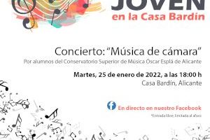 La Casa Bardín retoma los ciclos musicales con alumnos del Conservatorio de música Óscar Esplá