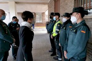 María Gámez se reúne con los responsables de la Guardia Civil en Castellón