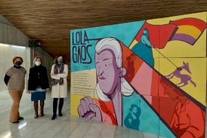 El mural en homenatge a l'actriu valenciana Lola Gaos arriba al Teatre El Musical