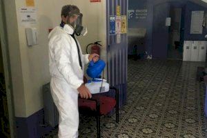 Desinfección de choque contra el Covid19 mediante nebulización en los colegios y Centros Municipales de Aspe