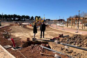 Avanzan los trabajos de la 2ª fase del parque del Ferrocarril que sumará casi 10.000m2 de pulmón verde en el núcleo urbano de Alcalà