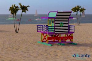 El artista alicantino Antonyo Marest diseña los nuevos puestos de socorrismo de la Playa de San Juan
