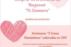 Burjassot quiere que la ciudadanía se enamore de su comercio local sorteando tres cenas románticas