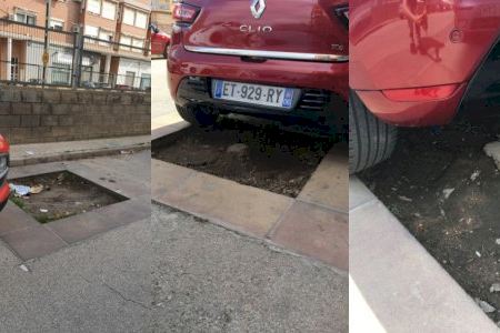 Veïns de Moncada denuncien els esvorancs a la calçada que causen danys als seus vehicles