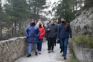 Falomir defensa el valor ecològic i turístic de la Font dels Banys i insta la CHJ que atenga les al·legacions presentades per l'Ajuntament de Montanejos