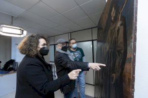 El programa "Gandia Restaura" recupera el quadre Sant Roc i Sant Francesc
