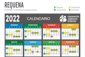 Calendario del Servicio de Ecoparque móvil en 2022