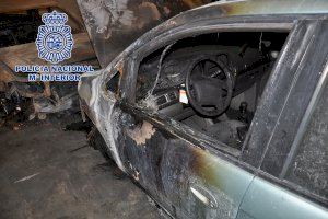 Detenido el pirómano que quemó seis coches en Castelló