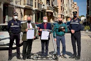 La Policia Local d'Alboraia inicia una campanya per a conscienciar en les normes d'ús dels patinets elèctrics