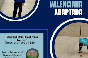 Jornadas de iniciación a la “pilota valenciana” adaptadas para los alumnos del Centro Ocupacional Virgen de los Desamparados