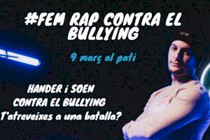 El colectivo de jóvenes del Casal Jove y el rapero Hander, juntos en una batalla de gallos contra el bullying
