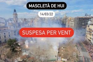 Fallas 2022 Valencia: El viento obliga a suspender la mascletà de hoy lunes