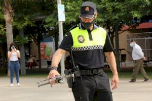 El dron de la Policia Local de Torrent vigila la seguridad de las mascletàs