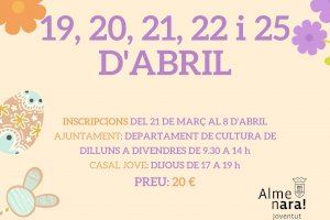 L’Escola de Pasqua d'Almenara se celebrarà entre el 19 i el 25 d'abril