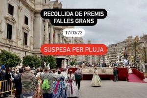 València suspén el lliurament de premis de les Falles grans per la pluja