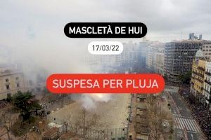Se suspén la mascletà de València per al dijous 17 de març per pluja i vent