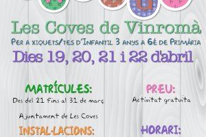 Les Coves de Vinromà abre las inscripciones para la Escuela de Pascua