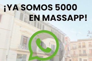 MassApp, el servicio del Ayuntamiento de Massamagrell de WhatsApp, alcanza los 5.000 usuarios