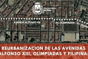 El Ayuntamiento de Elda adjudica las obras de remodelación de las avenidas Alfonso XIII, Olimpiadas y Filipinas, que darán comienzo en las próximas semanas