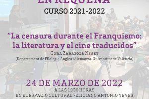 La censura en literatura y cine durante el Franquismo, próxima charla de Unisocietat Requena