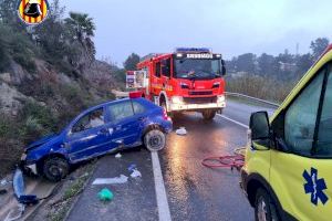 Un hombre de 76 años, herido en un accidente de tráfico en Xàtiva