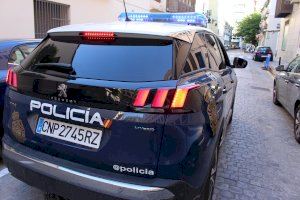 Detenidos dos jóvenes en Alzira por estrellar un coche robado contra unos contenedores