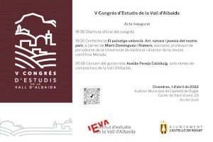 Acte inaugural del V Congrés d'Estudis de la Vall d'Albaida