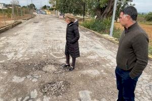 El PP critica que al Pantano "no llegue nada de los 5 millones" para asfaltar la Avenida al Vedat