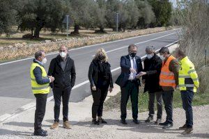 La Diputació de Castelló ha invertit 1,3 milions en l'ampliació i millora de les carreteres de Sant Rafael a Rosell i La Sénia a Torremiró
