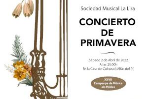 La Sociedad Musical La Lira de l’Alfàs ofrecerá el sábado su tradicional Concierto de Primavera