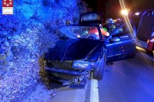 Tres heridos en un accidente de coche en el norte de Castellón
