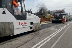 Almassora prova el primer asfalt sostenible en el Camí Catalans