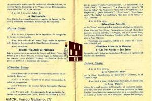El Archivo Municipal dedica el documento del mes de abril a la Semana Santa y el primer Congreso Internacional de Crevillentinos Ausentes
