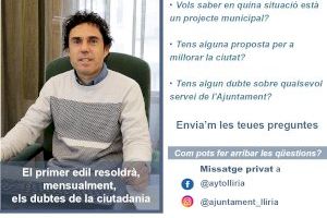 L'Ajuntament de Llíria llança la iniciativa “L’alcalde respon” per a resoldre els dubtes de la ciutadania