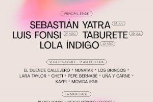 Sebastián Yatra, Luis Fonsi, Taburete y Lola Índigo, protagonistas del cartel del festival “Brilla Torrevieja”