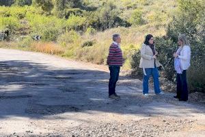 El PPCS insta al PSOE a reparar con urgencia la carretera de Miravet después del cierre del trazado tras la denuncia de los populares