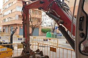 L'Ajuntament d'Alaquàs realitza obres de millora de la xarxa d'aigües pluvials al carrer Albacete