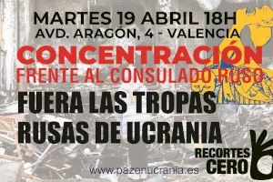 Recortes Cero convoca una concentración contra la invasión frente al consulado de Rusia en Valencia