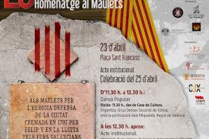 Xàtiva realiza este sábado el tradicional homenaje a los Maulets con motivo del 25 de abril