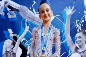 Catalina Sukhykh, tercera en el Campionat Nacional Base Individual de Gimnàstica Rítmica de Saragossa
