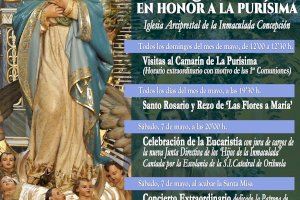 Los ‘Hijos de la Inmaculada’ recuperan el programa de actividades del ‘Mayo Mariano’ en honor a La Purísima