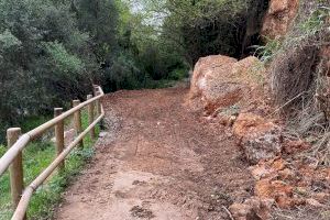 La ruta Botánica de Vila-real abre nuevamente al público después de las obras de restauración de los desprendimientos