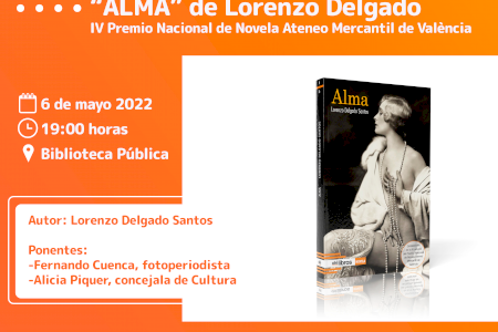 La Biblioteca Municipal acoge la presentación del libro "Alma" de Lorenzo Delgado