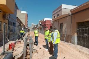 Almussafes avanza en la construcción del colector de la calle Santa Creu